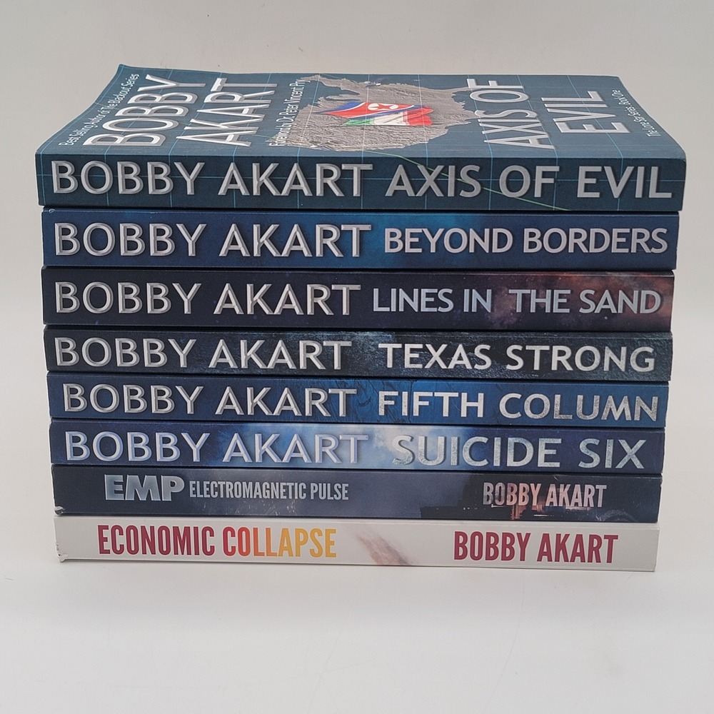 Bobby Akart The Lone Star Series 1-6 & Prepping for Tomorrow Paperback Lot EX‎